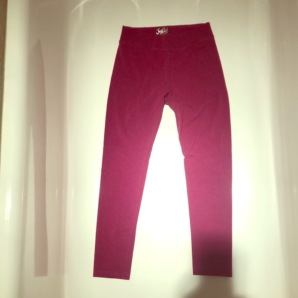 maroon justice leggings